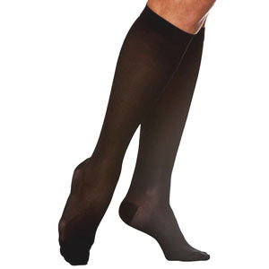 841C Style Soft Opaque Calf, 15-20mmHg, Women's, Large, Long, Black 1 Each