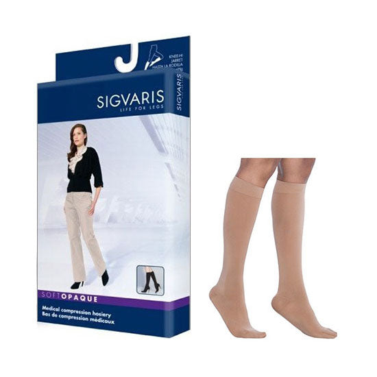 841C Style Soft Opaque Calf, 15-20mmHg, Women's, Medium, Long, Nude 1 Each