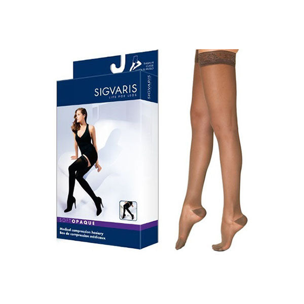 842N Style Soft Opaque Thigh, 20-30mmHg, Women's, Medium, Short, Nude 1 Each