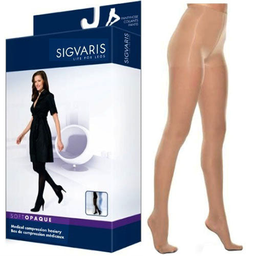 842P Style Soft Opaque Pantyhose, 20-30mmHg, Women's, Small, Short, Nude 1 Each