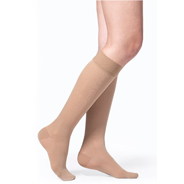 862C Essential Opaque Calf with Grip-Top, 20-30mmHg, Women's, Large, Short, Crispa 1 Each