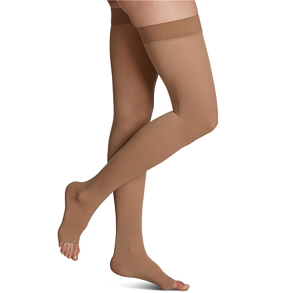 862Waist ATT Right, Essential Opaque Thigh, 20-30mmHg, Open Toe, Large, Long, Crispa 1 Each