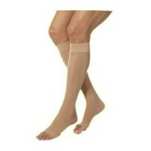 863C Essential Opaque Calf with Grip-Top, 30-40mmHg, Open Toe, Large, Short, Crispa 1 Each