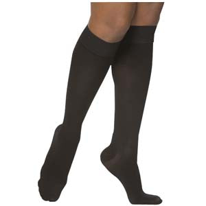 863C Essential Opaque Calf, 30-40mmHg, Women's, X-Large, Long, Black 1 Each