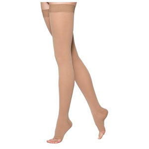 863N Essential Opaque Thigh, 30-40mmHg, Open Toe, Large, Long, Crispa 1 Each