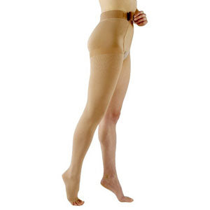 863Waist ATT Left, Essential Opaque Thigh, 30-40mmHg, Open Toe, Large, Long, Crispa 1 Each