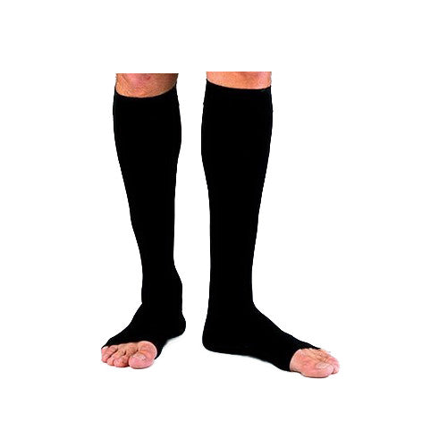 972C Dynaven Calf, 20-30mmHg, Open Toe, Medium, Long, Black 2 Pack