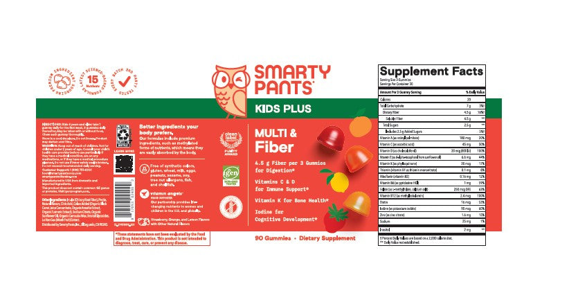 SmartyPants Kids Multi & Fiber Eagle, 90 ct 1 Each
