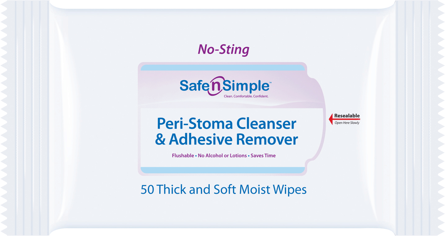 Safe N Simple Adhesive Remover Wipe, 50/Package