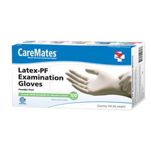 CareMates Latex Powder-Free Disposable Examination Gloves, Small, REPLACED BY 558841 100 Pack