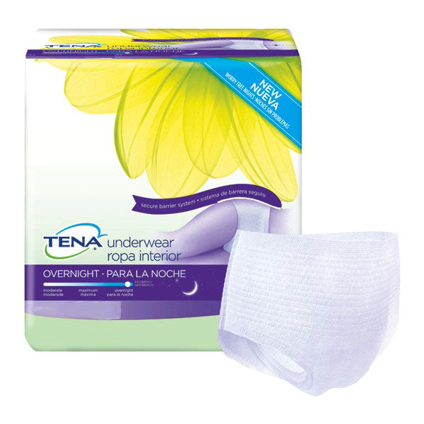 TENA Overnight Underwear, Extra Large, 47" - 66" 12 Pack