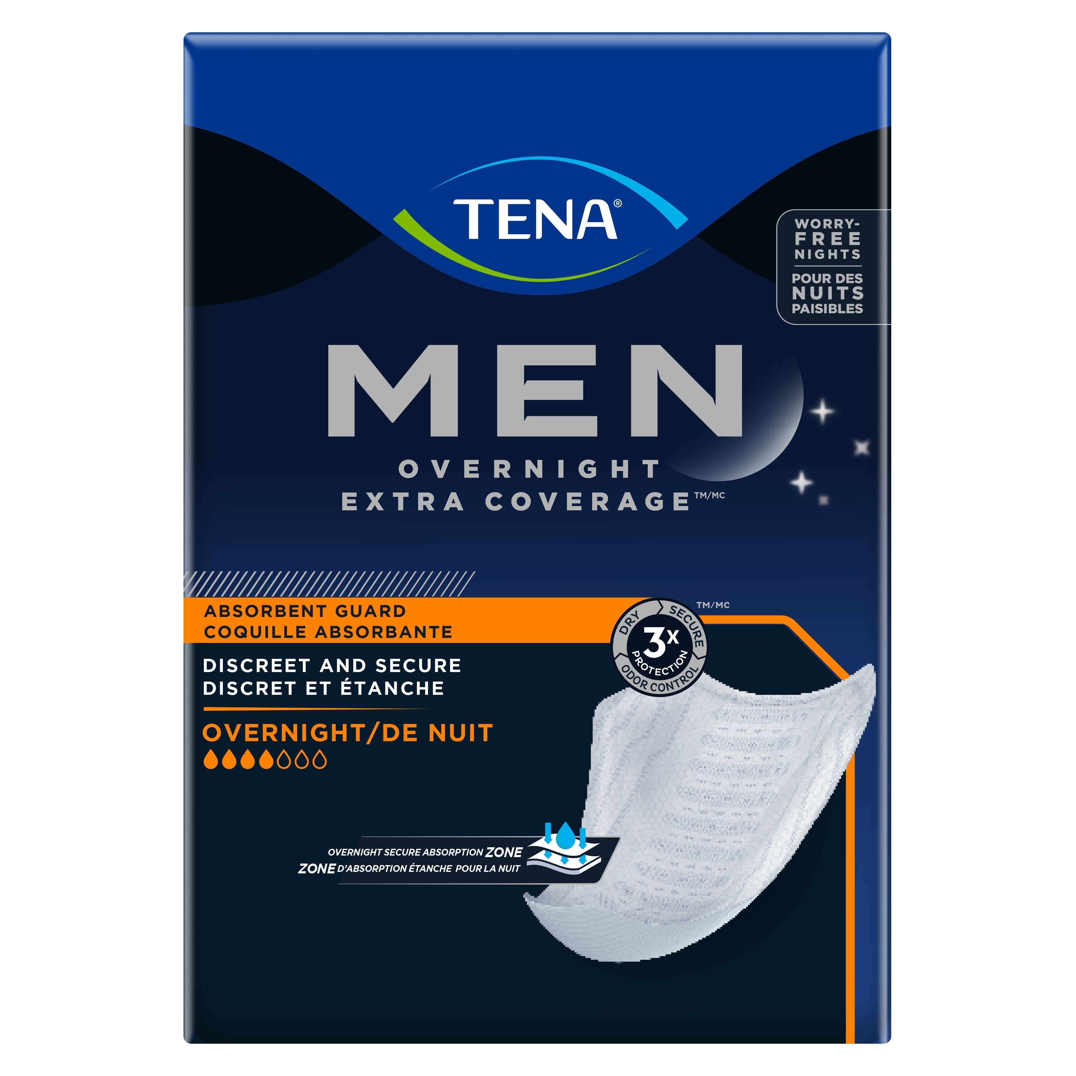 TENA MEN Overnight Guard,  3 x 30