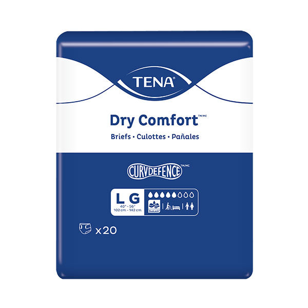 TENA Dry Comfort Briefs, Large, 40" - 56"