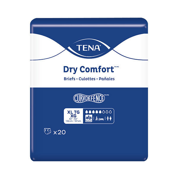 TENA Dry Comfort Briefs, X-Large, 52" - 62"