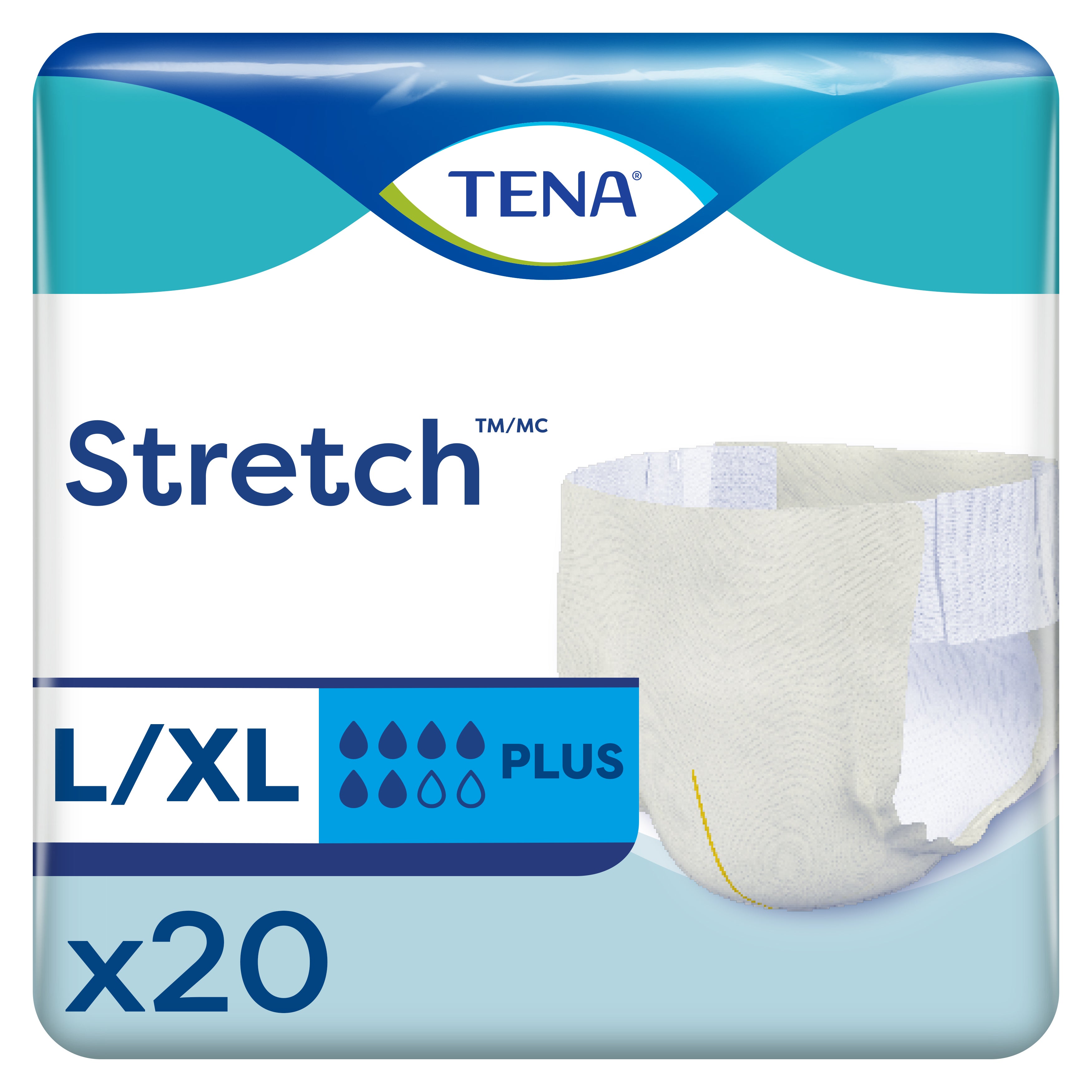 TENA Stretch Plus  Briefs, Large/X-Large