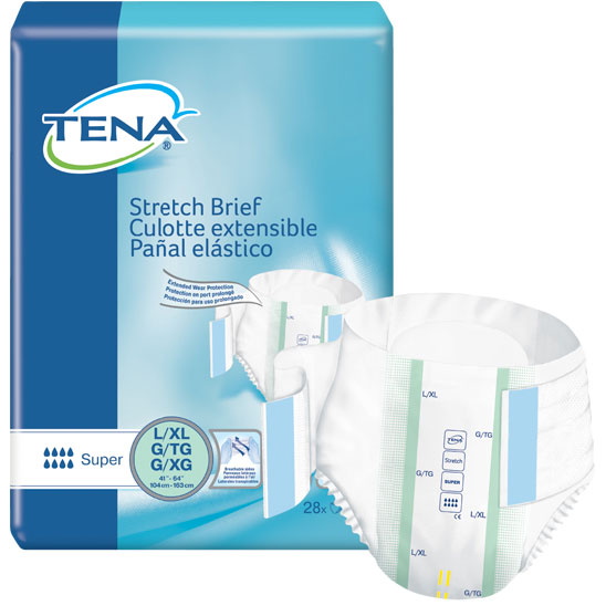 TENA Stretch Super Brief Large/X-Large 41" - 64"