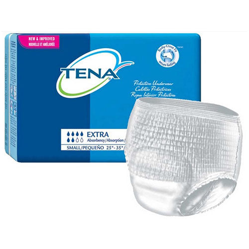 TENA Extra Absorbency Protective Underwear Small 25" - 35" 16 Pack