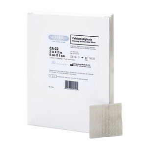 Silverlon Antimicrobial Silver Calcium Alginate Dressing 2" x 2" 10 Box