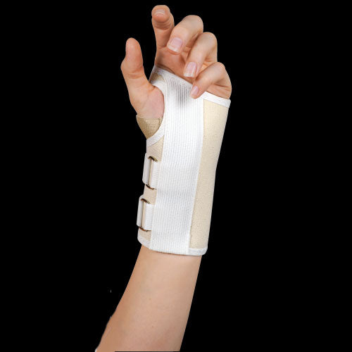 Leader Deluxe Carpal Tunnel Wrist Support, White, X-Large/Left 1 Each
