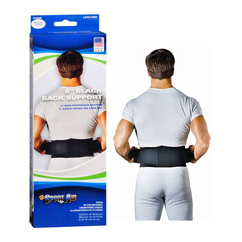 Sportaid Durofoam Back Belt, 6", Black, X-Large 1 Each
