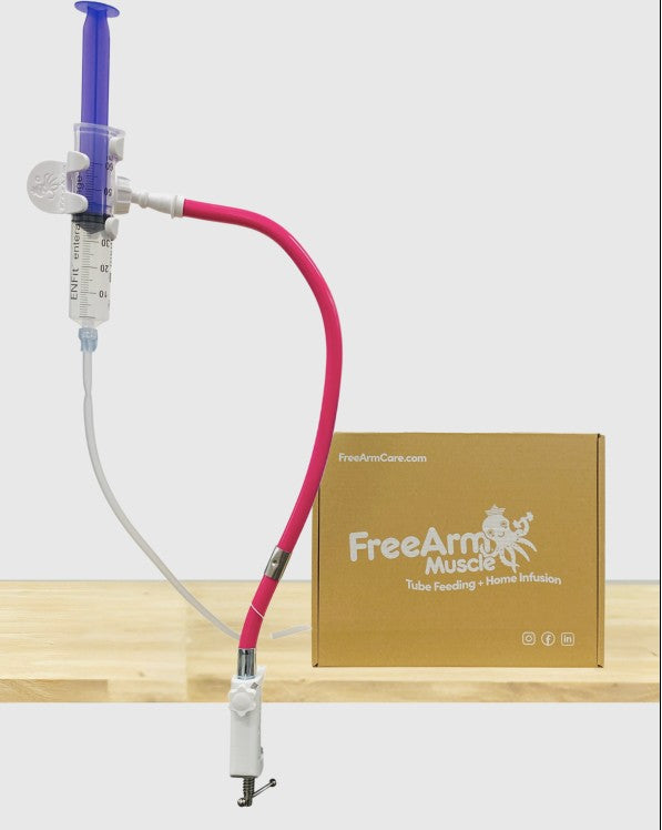 FreeArm Muscle Tube Feeding and Infusion Holder, Pink