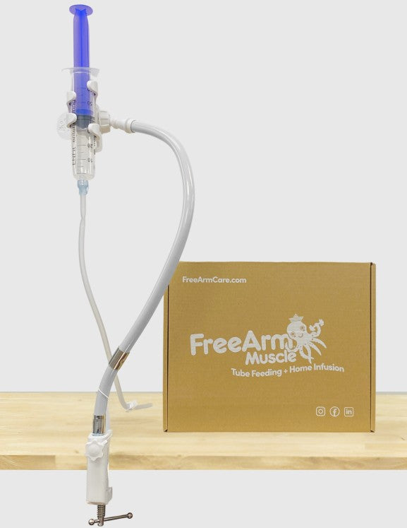 FreeArm Muscle Tube Feeding and Infusion Holder, White