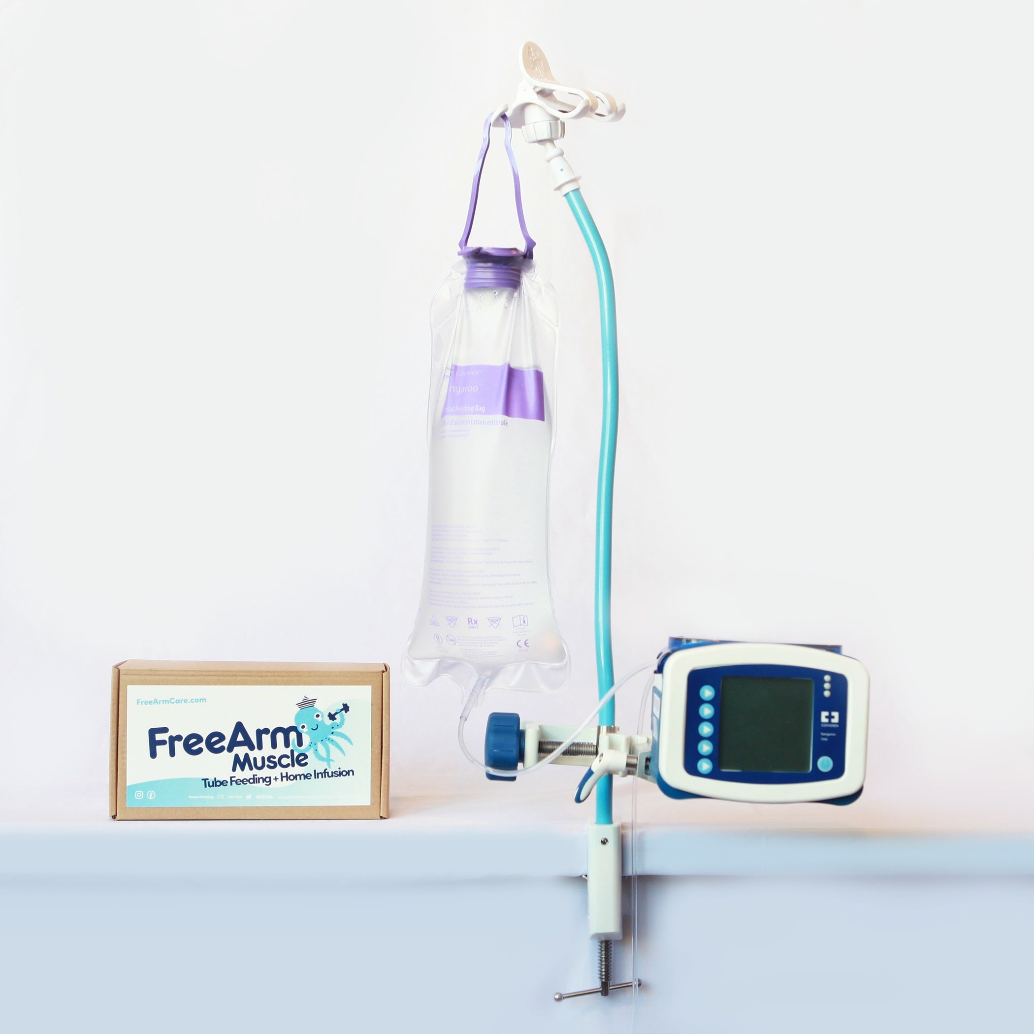 FreeArm Muscle Tube Feeding and Infusion Holder, Blue 1 Each