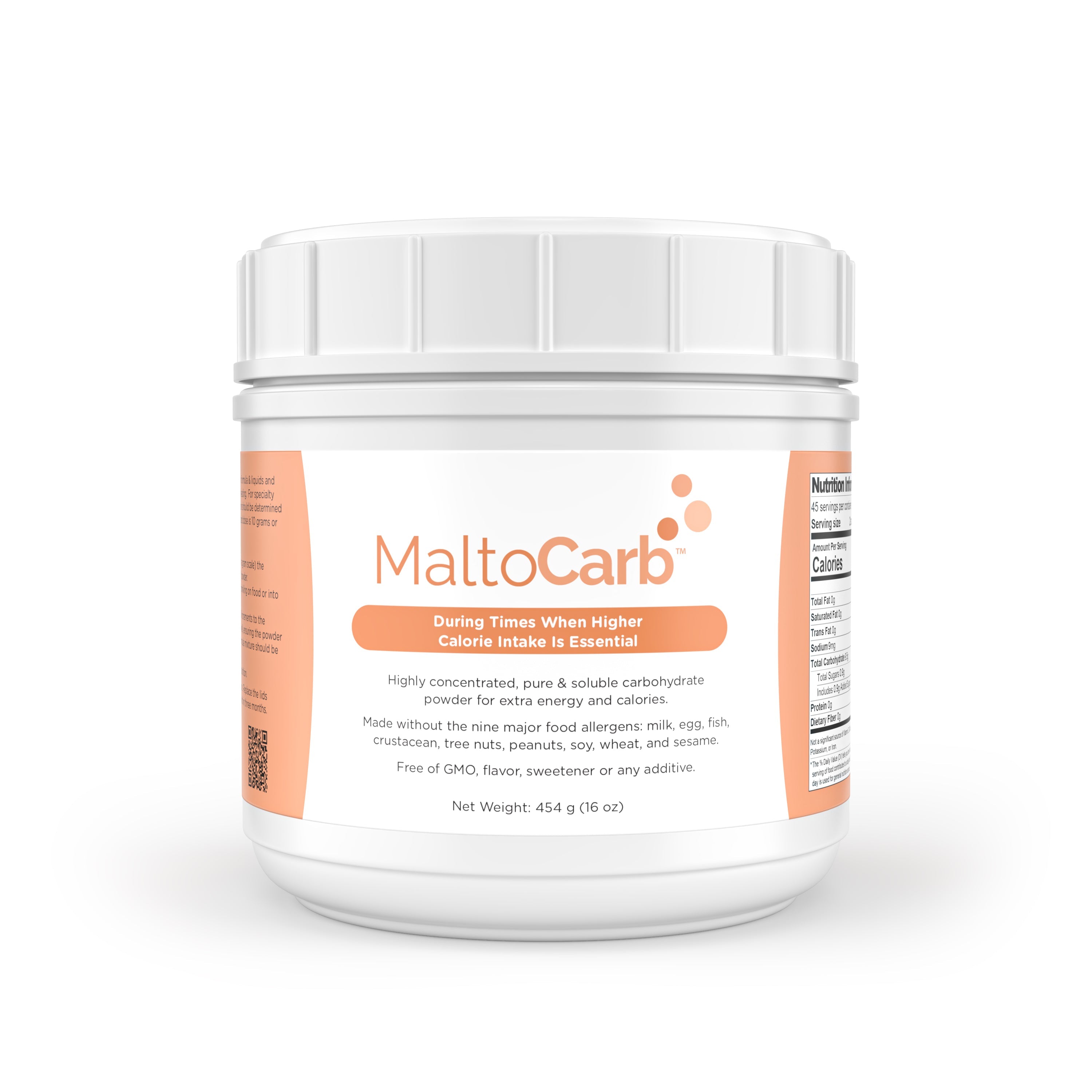 MaltoCarb Maltodextrin Powder, Unflavored, 16 oz (454 g) 1 Each