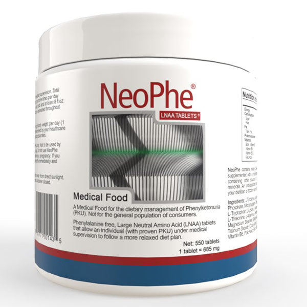 NeoPhe LNAA Tablets, 685 mg, Unflavored, 550 Count Bottle 1 Each