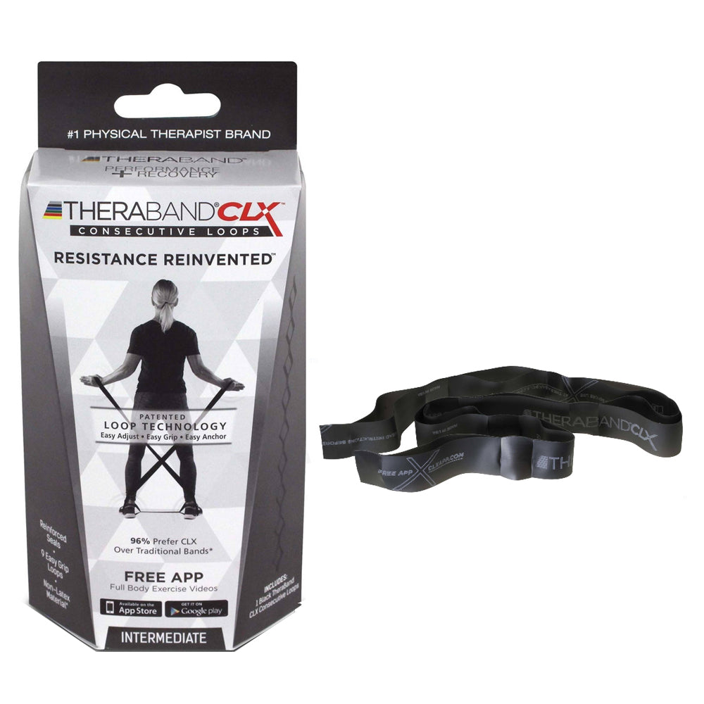 TheraBand CLX, Intermediate, 5', Black 1 Each