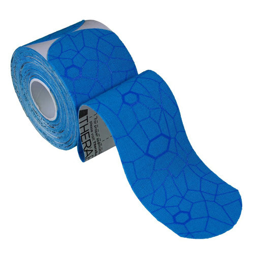 Theraband Kinesiology Tape, Pre-cut Roll, Blue/Blue, 2" x 16.4" 1 Each