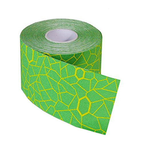 Theraband Kinesiology Tape, Pre-cut Roll, Green/Yellow, 2" x 16.4" 1 Each