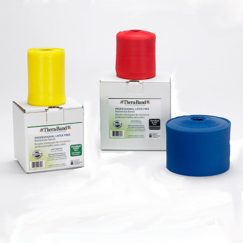 THERA-BAND Resistance Band Activity Recovery Kit; Beginner with Yellow Red and Blue Bands 1 Each