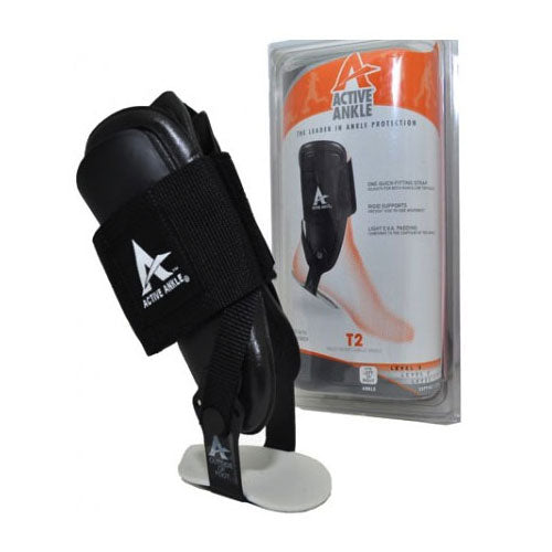Active Ankle T2 Rigid Ankle Brace, Black, Small 1 Each