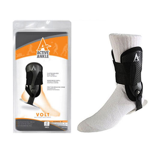 Active Ankle Volt Rigid Ankle Brace, Black, Small 1 Each