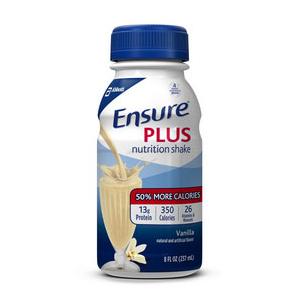 Ensure Plus Ready-to-Drink Vanilla Retail 8 oz Bottle, Gluten-Free, Low Residue