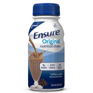 Ensure Ready-to-Drink Coffee Latte 8 oz Bottle, Gluten-free, Low-residue