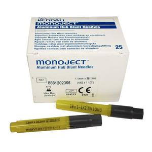Monoject Blunt Needle Cannula 19G x 1-1/2", Lime