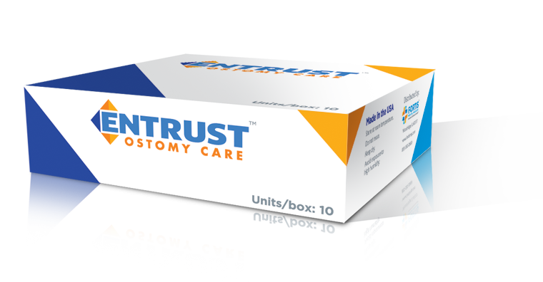 Entrust 1 Piece Cut to Fit, 3/4" - 2-1/2" Stoma, Transprarent, Filter, Standard, 12" Closed End 10 Box