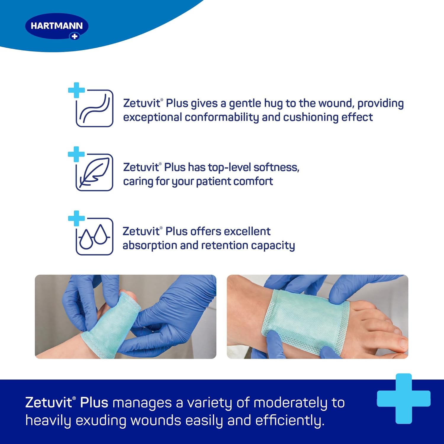Hartmann Zetuvit® Plus Superabsorbent Dressing Non Adhesive Pad Box of 10
