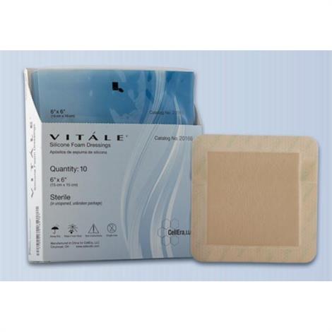 Vitale Silicone Super-Absorbent Dressings, 3.5" x 4"